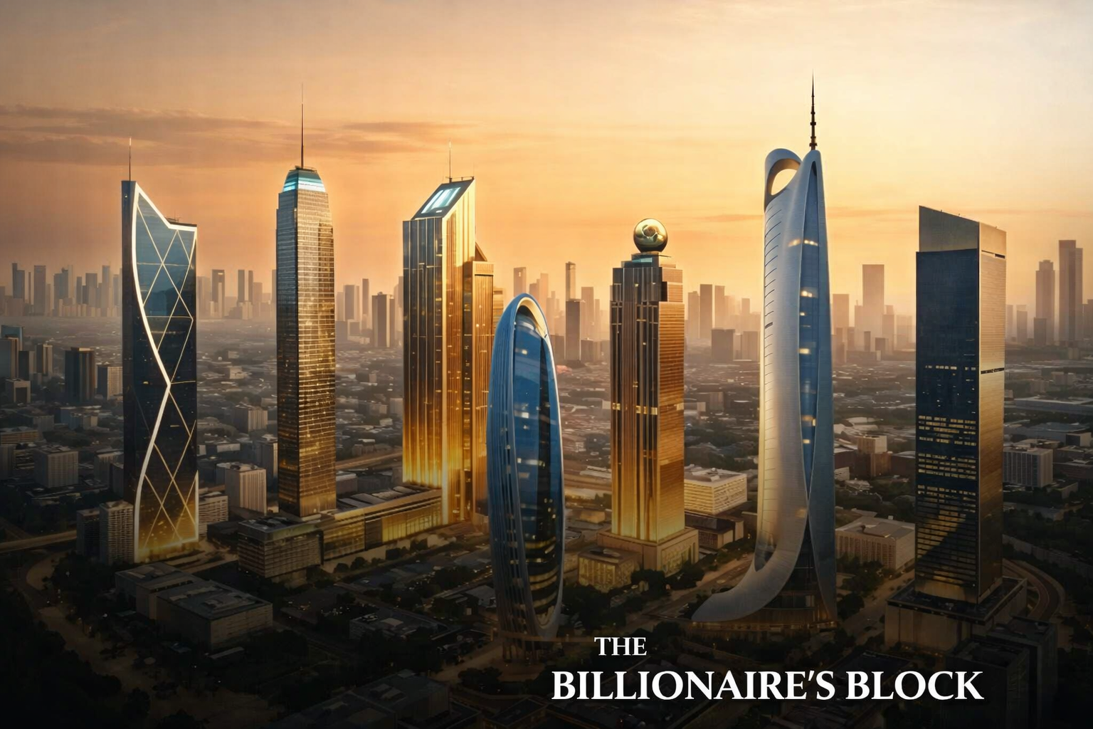 Billionaires’ Block illustrative promotional skyline